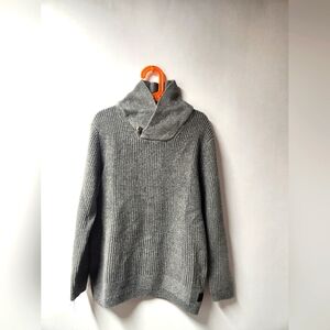Kid's Gray Sweater with Shawl Collar ZARA